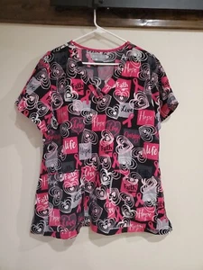 New Med Couture 8458 Scrub Shirt Women's Large Rescue Top V-Neck - Picture 1 of 7