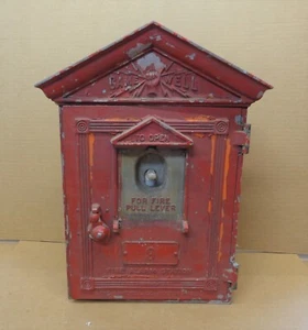 Vintage Gamewell Fire Alarm Box No Key Missing Front Cover - Picture 1 of 12