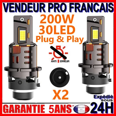 2 AMPOULE A LED D2S D2R VENTILE BLANC XENON 6500K POUR PHARE VOITURE CANBUS 200W - Image 1 of 4