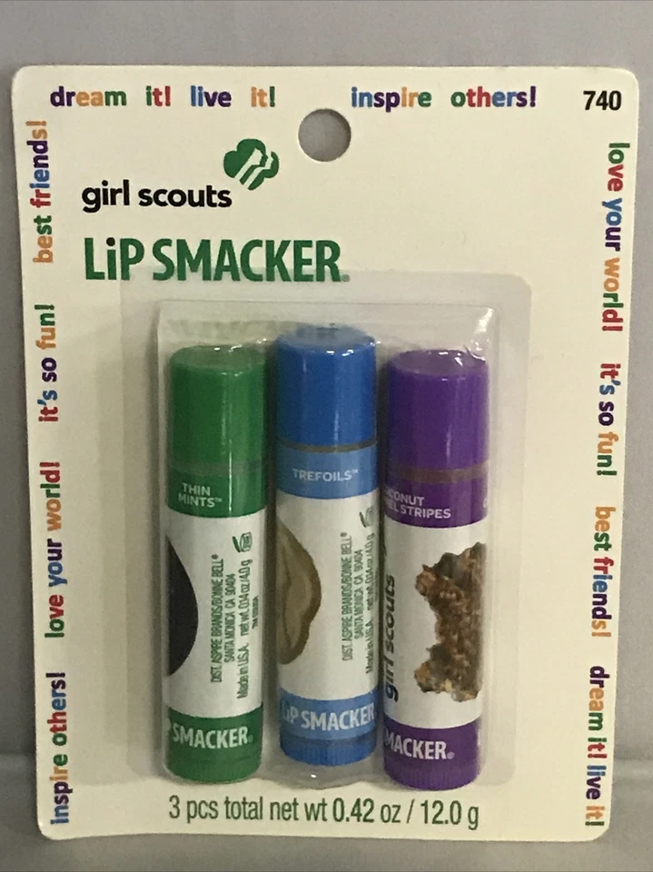 Lip Smacker Girl Scouts Lip Gloss Trio Collection (740) Dream..Live..Inspire.. - Image 1 of 1