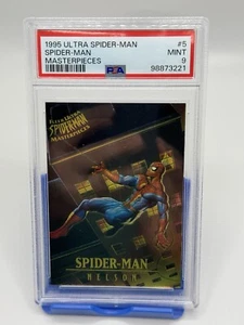 1995 FLEER ULTRA SPIDER-MAN MASTERPIECES #5 SPIDER-MAN PSA 9 MINT RARE - Picture 1 of 2