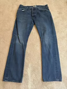 Fossil Blue Jeans Vintage Straight Leg Baggy Y2K Style 36x32 Faded Skater Men’s - Picture 1 of 4
