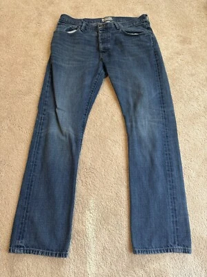 Jeans Fossil Azul Vintage Pierna Recta Sueltos Estilo Y2K 36x32 Desteñido Patinador Para Hombre’s Foto 1 de 4