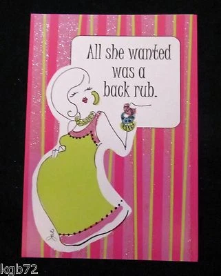 Leanin Tree Baby Shower Humor Funny Glitter Greeting Card Multi Color R188 - Image 1 of 2