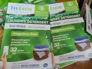 Detergente de lavandería Tru Earth Platinum Eco-Strips sin fragancia 64 tiras cargas - Imagen 1 de 4