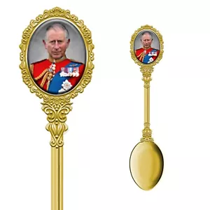 King Charles III Coronation Commemorative Ornamental Teaspoon - Collectible Gift - Picture 1 of 3