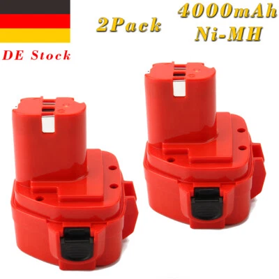 CREABEST 2x BATERÍA 4,0Ah 12V Ni-MH para Makita PA12 1220 1222 1233 1234 1235 1235F 192598-2