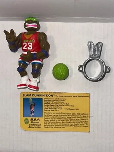 1991 TMNT Sewer Sports All-Stars Slam Dunkin' Don con tarjeta de archivo COMPLETA - Imagen 1 de 8