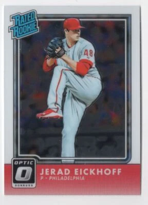 2016 Donruss Optic RATED ROOKIE Jerad Eickhoff Philadelphia Phillies #63 - Image 1 of 2