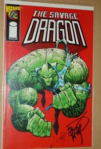 Savage Dragon Wizard One Half Dynamic Forces Signed Cert-Sealed - Bild 1 von 2