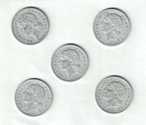 FRANCE LOT OF 5 COINS ( 5 FRANCS) - Picture 1 of 2