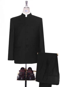 Nehru Collar Suit | Black Nehru Suit - Picture 1 of 10