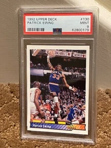 1992 Upper Deck Patrick Ewing PSA 9 #130 Knicks HOF Card NEW CASE - Picture 1 of 1