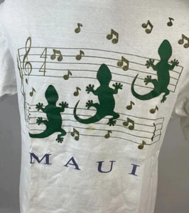 Vintage Hawaii T-Shirt Single Stitch Tee Maui USA Logo Crew Herren Large 90s - Bild 1 von 8