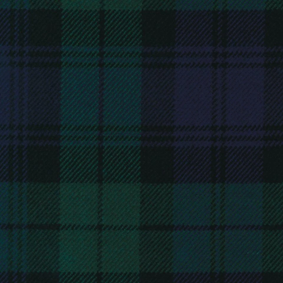 Scottish Highland Reloj Negro Tartán 8 Yardas 16Oz Acrílico Lana Tartán Tela Foto 1 de 1