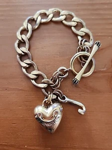 Juicy Couture Banner Herz J Toggle Starter Bettelarmband goldfarben authentisch - Bild 1 von 14