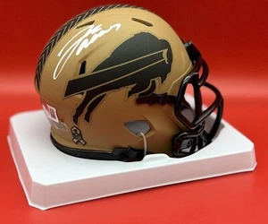 JOSH ALLEN SIGNIERT BUFFALO BILLS STS2 MINIHELM BECKETT QR-CODE - Bild 1 von 1