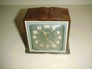 RELOJ TELECHRON CATALIN VINTAGE VERDE MARRÓN MÁRMOL - ESFERA AZUL - FUNCIONA MUY BIEN - Imagen 1 de 12