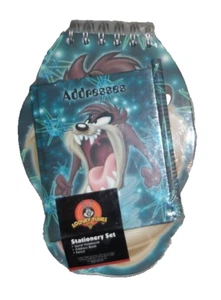 Looney Tunes..Tasmanian Devil Stationery Set...Notebook...Address Book & Pencil - Picture 1 of 2