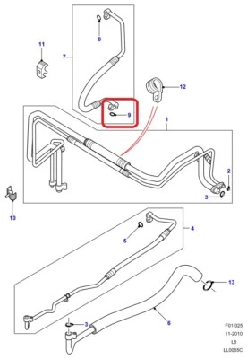 ( 1 ) GENUINE LAND ROVER JUU100750 O RING-AC Hose 1996-2006 Freelander - Image 1 of 3