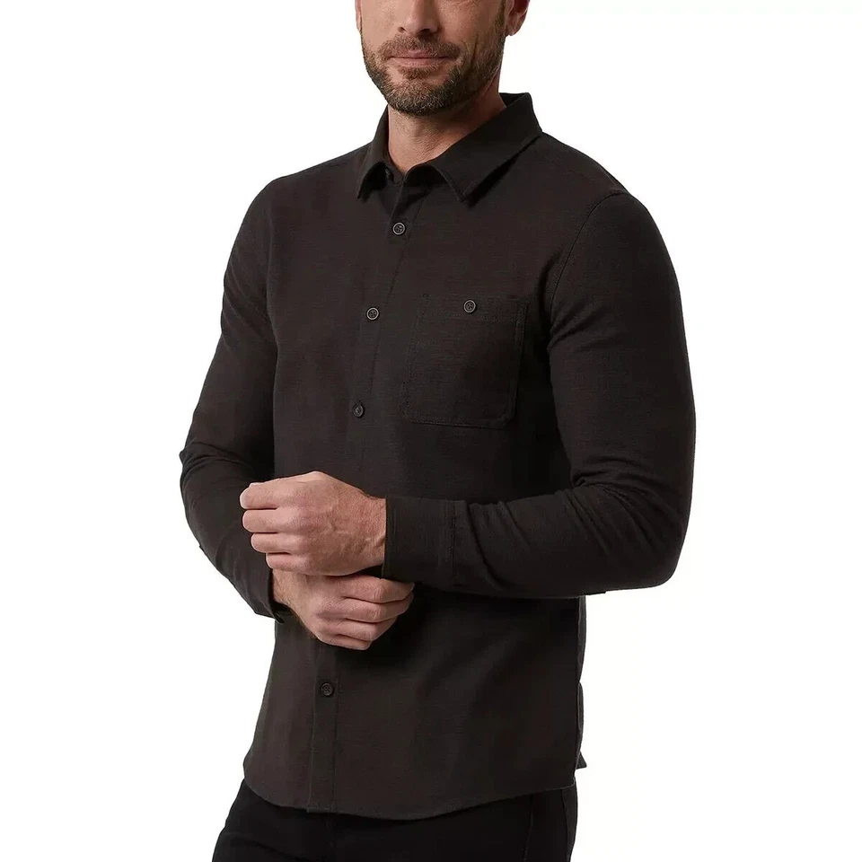 32 Degrees Men's Stretch Button-Up Shirt Long Sleeve Cotton Blend Pocket Casual - Image 1 of 1