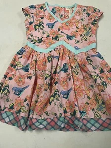 MATILDA JANE POLISHED COTTON FLORAL BIRD PRINT DRESS GIRLS   SZ   4 - Picture 1 of 4