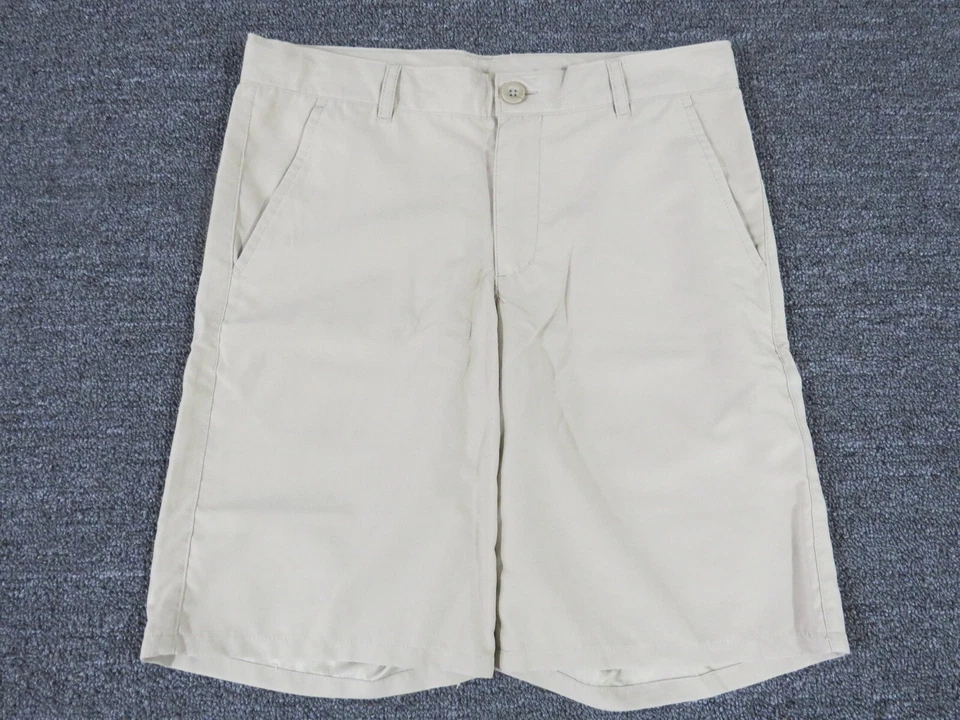 Pantalones Cortos de Golf Izod Niños Talla 12 Beige Frente Plano Informales Elásticos Sólidos Foto 1 de 4