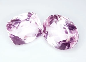 Par de piedras preciosas sueltas certificadas AAA+ calidad amatista 107,42 quilates amatista - Imagen 1 de 9