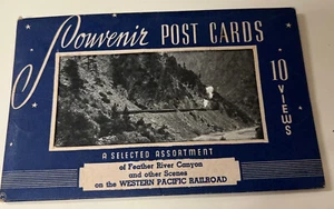 FeatherRiver Canyon - Western Pacific Railroad Souvenir RPPC Set of 10 - Picture 1 of 6