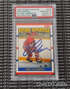 1990 Score Canadian Eric Lindros PSA 10 DNA 10 - Auto - RC - #440 #coinsofcanada - Picture 1 of 2