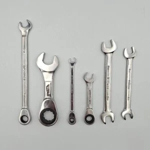 Lot of 6 Williams Ratcheting Combo & Open End Wrenches SUPERCOMBO SUPER TORQUE - Picture 1 of 7