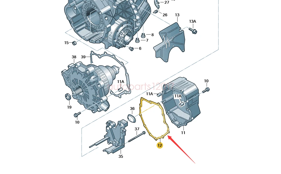 Sello de caja de cambios CVT 0EM para Audi A4 A6 A8 2001-2008 01J301475N Foto 1 de 1