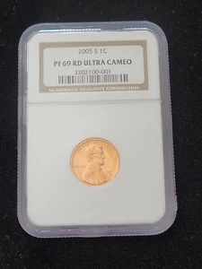 2005 S 1c LINCOLN MEMORIAL CENT PENNY NGC PF69  RD ULTRA CAMEO - Picture 1 of 4