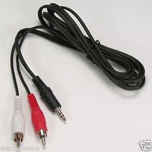 16 ft 3.5mm Stereo Male to Two RCA Male Splitter Cable 