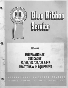 SERVICE Manual Cub Cadet Models 73 106 107 126 127, 147 International - Printed - Picture 1 of 11