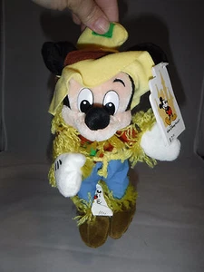 Disney Mickey Mouse Scarecrow Bean Bag Plush  - Picture 1 of 4