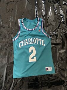Champion Jersey Charlotte Hornets Size L NBA 🏀🏀🏀 44 Vintage Johnson 2