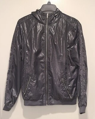 Cortavientos ligero Jack & Jones Wet Look negro y gris talla L Foto 1 de 3