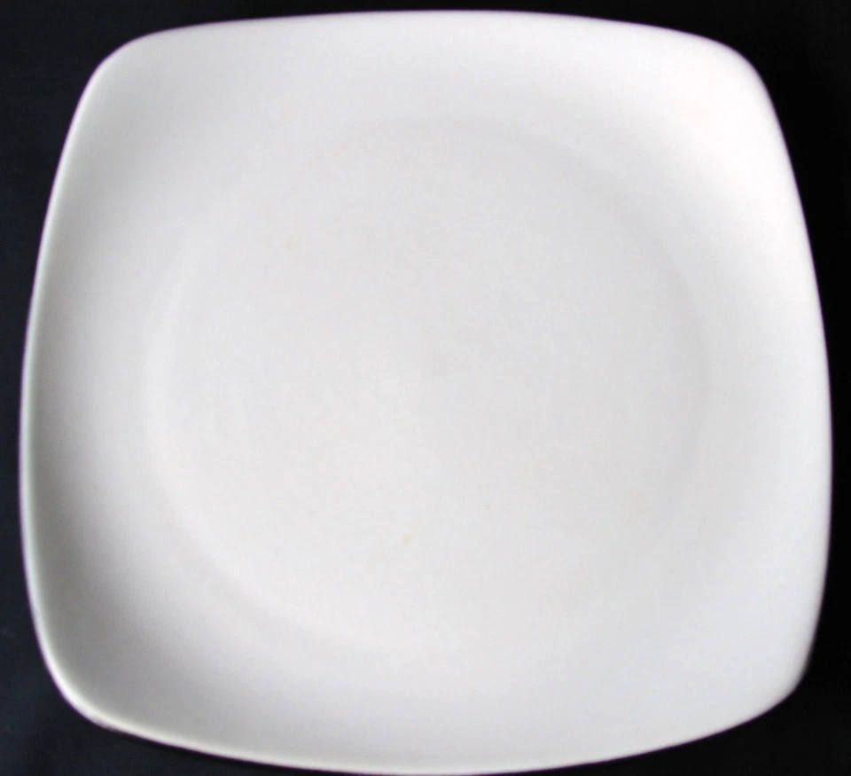 CORELLE HEARTHSTONE ROYAL WHITE SQUARE SALAD PLATE 8 3/4" - Image 1 of 2
