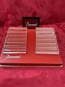 NIB FLAWLESS Unique BACCARAT France 12 Glass VEGA Crystal KNIFE CHOPSTICK RESTS - Picture 1 of 9
