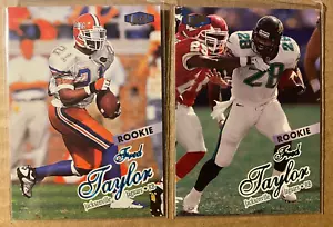 1998 Ultra Fred Taylor RC x (2) #214 & 412 FLORIDA GATORS JACKSONVILLE JAGUARS - Bild 1 von 2