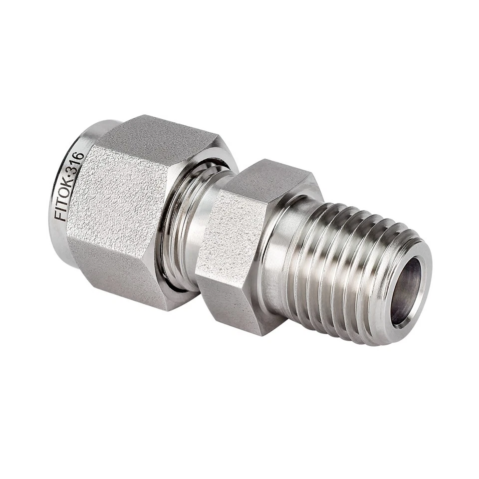 FITOK 316 SS 1/2 in Tube OD x 1/8 Male NPT Compression Tube Fitting  - Image 1 of 1