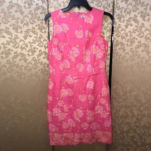 Lilly Pulitzer Vintage Hot Pink Floral Dress Size 4 - Picture 1 of 7