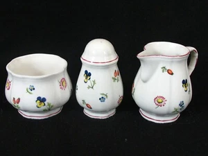 Villeroy & Boch "Petite Fleur" Porcelain Shaker, Cream and Sugar Bowl - Picture 1 of 4
