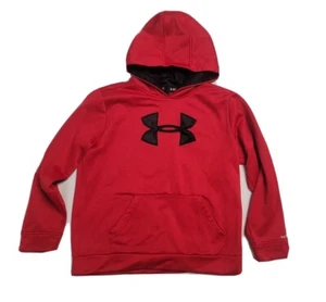 Under Armour Boys Hoodie Red Large Youth Storm Warm - Picture 1 of 5
