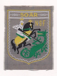 50 Años de SCOUTS OF NORWAY - NSF SCOUTING 1911-61 Parche Scout Oficial - Imagen 1 de 1
