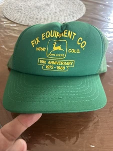 Vintage 1973-1988 Anniversary John Deere Wray Colorado Snap Back Mesh YN Brand - Picture 1 of 7