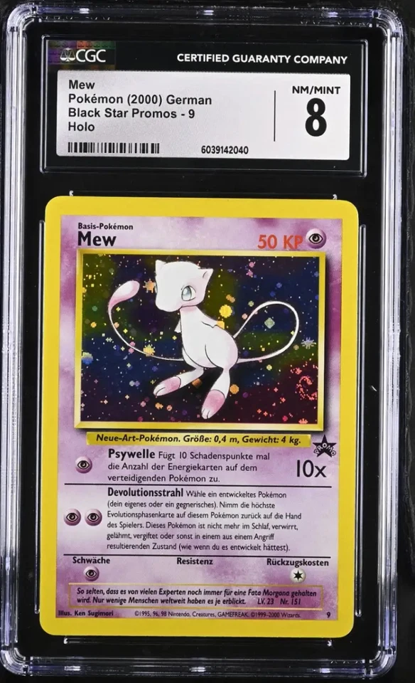 Pokemon Mew 2000 German Black Star Promos Holo CGC 8 Graded Collectible Card #9 - Bild 1 von 1