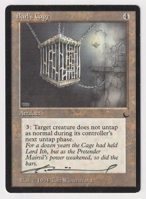 Signed Barl's Cage MP The Dark Artist Tom Wanerstrand 1994 MTG Magic Vintage! - Image 1 of 2
