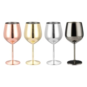 Rose Gold Stainless Steel Wine Glass Champagne Goblet - Picture 1 of 12